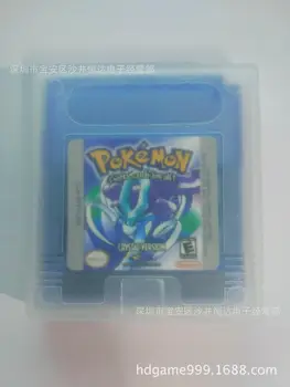 Видеоиграта за 16-битово касета Pokemon Серия Игри конзолни карти Серия Синьо-Зелено, Сребристо Crystal Жълт Червен Златна Версия
