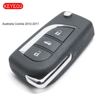 Keyecu Обновен Дистанционно Ключодържател на Колата 3 Бутона 314,4 Mhz 4D72 Чип за Toyota Corolla 2012 2013 2016 2017