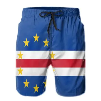 Флаг Кабо Верде бързо съхнещи Плувни Шорти за мъже Бански костюми, Мъжки Бански Топене на Годишна плажно облекло за плуване