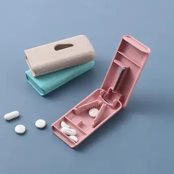 Преносим Пътен Калъф за хапчета Нож за хапчета Организатор Контейнер За съхранение на лекарства Контейнер за таблетки за хапчета Пластмасови Кутии за хапчета