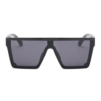 Реколта Квадратни Слънчеви очила Дамски Луксозни Маркови Дизайнерски големи Слънчеви очила с черни огледални лещи Модерни очила с UV400