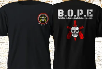 Нов Бопе Бразилия Батал Хао Де Операкос Полицията Особено Специални Полицейски Мъжете 2019 Забавни Памучни Тениски С Къс Ръкав