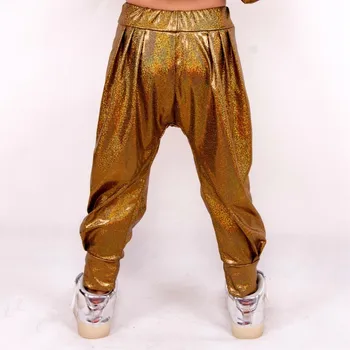 Нова Мода Летни Детски Зреещи Хип-хоп Танци, Панталони, Детски Спортни Панталони За изказвания Цветни Златни Джаз Панталони Ds