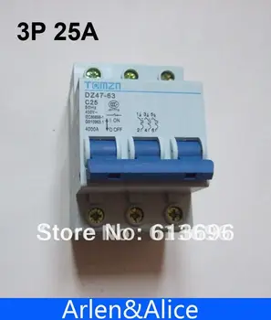 3P 25A 400 v~ 50 Hz/60 Hz Автоматичен прекъсвач ТИП C MCB