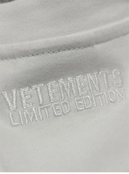 Високо Качество на Мода-моята професия е Vetements Реколта Мъжка тениска 1:1 на Бяла тениска Vetements Женска тениска с къс ръкав VTM