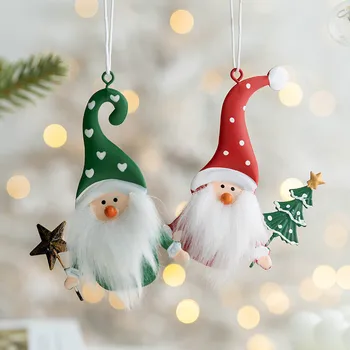 Нова Година 2022 Ноел Коледна Висулка От Ковано Желязо, Дървени Коледна Украса Играчки За Коледната Елха Висящи Висулки