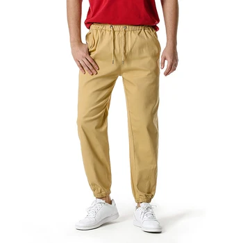 Мъжки панталони с джапанки на глезените Обикновен панталон с еластична талия за мъжки дрехи Градинска дрехи е Нова мода Удобни мъжки панталони за джогинг