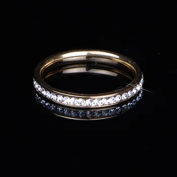Пръстени за пръстите от неръждаема Стомана за Жени, за Мъже Златен и Сребърен Цвят Кристал Кристал Излъчване на Сватбата на Едро Бижута 2021