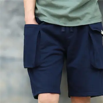 Мъжките Ежедневни Панталони са Прости обикновена тъмно синьо Джобове За обучение на Студенти Новоприбывшие Комфортни Мъжки Ежедневно Еластичен Колан Голям Размер M-5XL