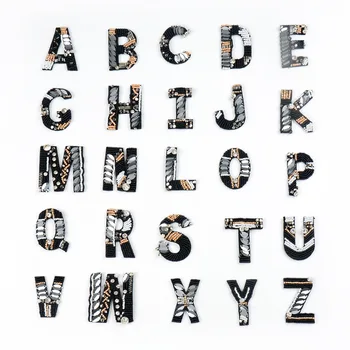1БР висок клас ръчно изработени beaded английски азбука плат етикети модерен модел декорация на дрехи и аксесоари