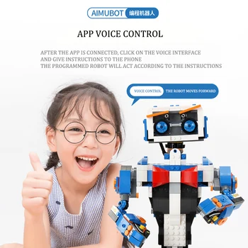 Мухъл Крал Технически Rc Интелигентно Програмиране Модел Робот Строителни Блокове Технология Монтаж На Moc Тухли, Играчки, Подаръци За Деца