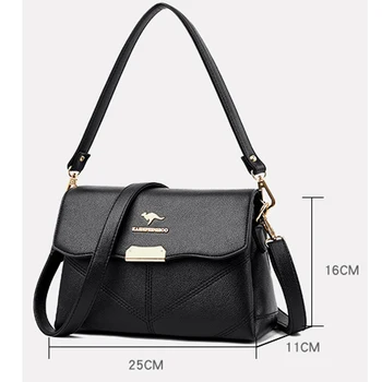 Модни и Ежедневни малка чанта-месинджър от изкуствена кожа, Дамски 2021 Нова луксозна чанта Дамска чанта Дизайнерски обикновен пакет на рамото