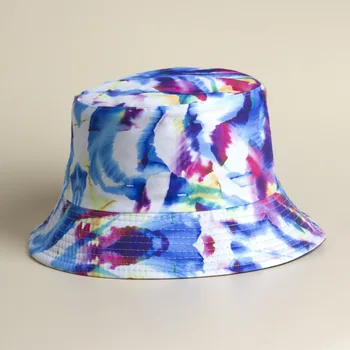 FS 2021 Нови шапки-кофи с графити за мъже и жени Двустранен дрехи Моден цвят петна Хип-хоп Шапки На открито-Маритим играта Шапка от слънцето