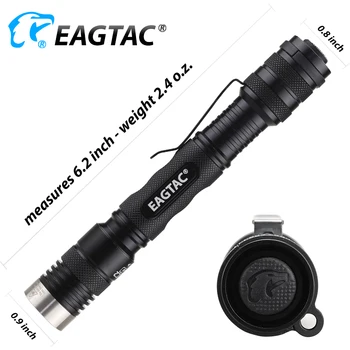 EAGTAC D25A2 Тактически LED Фенерче 538 Лумена 2xAA EDC Факел Опашката Стробоскоп Дълго Хвърли Мигаща Светлина е Включен