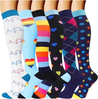 Компресия чорапи Чорапи За мъже и жени Идеални за разширени вени Бягане Маратон Колоездене Спорт Анти Умора Болкоуспокояващи Чорапогащи