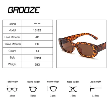 GAOOZE Малки правоъгълни слънчеви очила за жени 2021 За мъже Маркови дизайнерски Слънчеви очила Ретро Ретро Секси дамски слънчеви очила Oculos UV400 YJ028