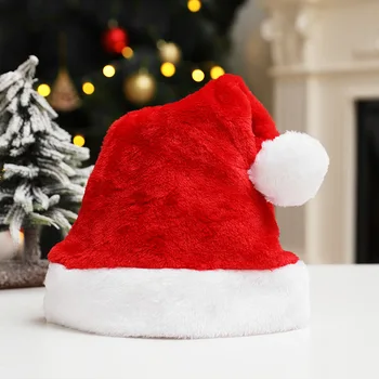 2021 Нова Година Дядо Коледа е Коледна Шапка Плюшен Удебелена Памучен Коледна шапка за възрастни весела Коледа на Празнични Аксесоари за Декорация