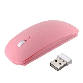 Нов 1000 DPI, USB Оптична Безжична Компютърна Мишка 2.4 G Приемник Супер Тънък Мишка За Преносими КОМПЮТРИ