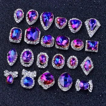 10 бр./лот 3D Окачване Модел Crystal Диаманти камък за нокти кристали кристали за блясък за нокти 3d декорации, бижута, HTY3906-3925