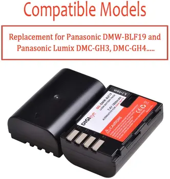 1800 ма DMW-BLF19 BLF19E BLF19PP Батерия с батерии, помещение за Panasonic Lumix DC-G9 DMC-GH5 GH3 DMC-GH3H GH4 GH4H DC-GH5S