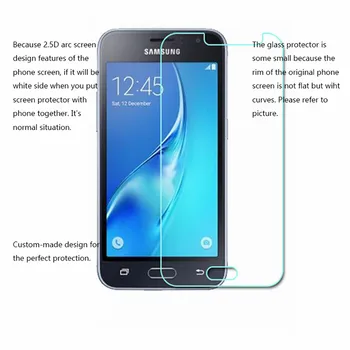 2.5 D Закалено Стъкло за Samsung Galaxy J1 J120F 2016 SM-J120F Защитно Фолио за Мобилен Телефон Samsung J 120F 2016 J120F J120