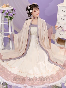 Ханфу За жени в китайския традиционен стил Комплект дрехи на Фея Принцеса Рокля Династия Костюми за cosplay Женски костюм