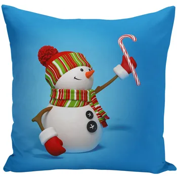 Сладък Снежен Човек Коледна Калъфка За Дивана Калъфки За Декоративни Възглавници Легла Коледен Коледен Подарък