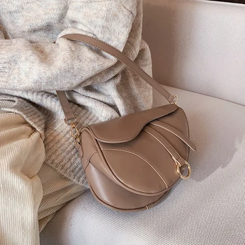 Чанти и портмонета на известни марки 2021 Дизайнерска луксозна дамска чанта за през рамото си, през рамо, изкуствена кожа, Дамски седельная чанта