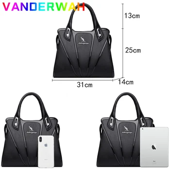 Елегантни чанти с горната дръжка Луксозна Дизайнерска чанта през рамо за жени 2021 Модерна чанта-месинджър Голям Капацитет Чанти