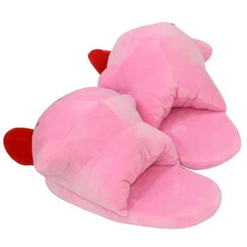 Скъпа Мультяшная Star игра Kirby Чехли Зимни топли плюшени домашни чехли Розови домашни обувки Кърби За момичета и жени, Подаръци за рожден ден