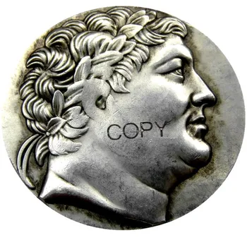 G(17) Отлична древногръцки сребърна тетрадрахм монета на цар Аттала Пергамского - 241 г. пр. хр със сребърно покритие копирни монети