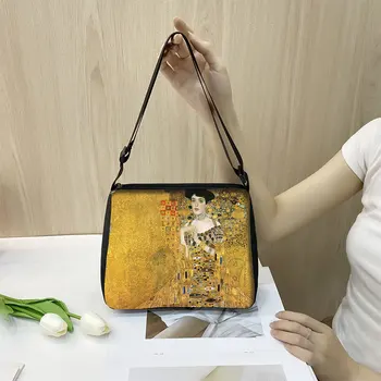 Изкуството на Ван Гог Известната Картина на Чанта Дамска Чанта На рамото Живопис с маслени Бои Звездна Нощ / и 