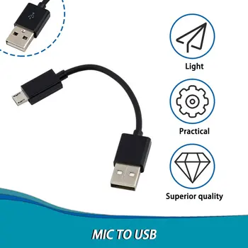 Универсален 10 CM A USB 2.0 с Micro-B Кабел За Синхронизация на Данни, Кабел За Зареждане, Кабел За Мобилен Телефон PC Лаптоп Нов Кабел От Мъжете На Мъжа