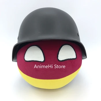 Германия Топката и каска M35 Кукла DEU countryballs плюшени играчки Cosplay Полски Топката Плюшен Играчка за подарък 20 см