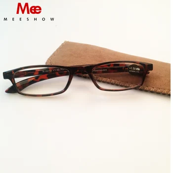 MEESHOW Тънки Очила за четене с Високо качество Марка Дизайнер За мъже За жени +1,0 +3,5 Flex Temple Модни Дръжка за четене с калъф 778