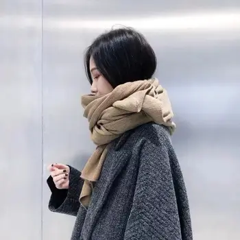 Дамски шалове Обикновена зимна мека в корейски стил на открито Модни топли универсални Новост, Топла разпродажба, Женска двойка, удебеляване, шик