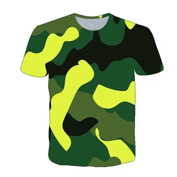Лятна готина камуфляжная мъжка тениска 3D Модни и Ежедневни армията тениска с принтом фенове, ризи с къс ръкав, готина блуза