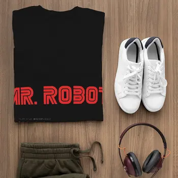 Тениска Mr Робот Основна забавна Тениска от памук с принтом Тениска с къс ръкав За мъже 5xl