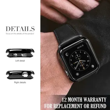 Броня TPU за корпуса на Apple Watch 44 мм 40 мм и каишка iWatch 42 мм, 38 мм и Защитно покритие на екрана за Apple watch 6 se 5 4 3 Принадлежности