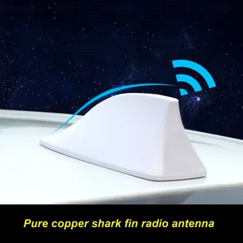 Универсален Автомобилен Чист Мед Перка на Акула Радиоантенна Антена FM/AM Модификация на Сигнала Безплатна Пробивка Аксесоари за Украса