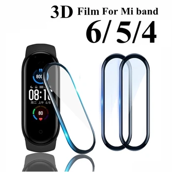 3D Протектор стъкло за Xiaomi mi Band 6 5 4 Покровител на ръба на екрана, за да Miband 6 5 Покриване на Смарт часа xiaomi Miband 6 5 4 Мека филм