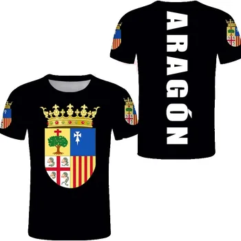 Арагон i Безплатна тениска на поръчка Испански арагонские тениски Знаме, Емблемата на Тениски, направи си САМ Сарагоса Името на града Номер на тениски