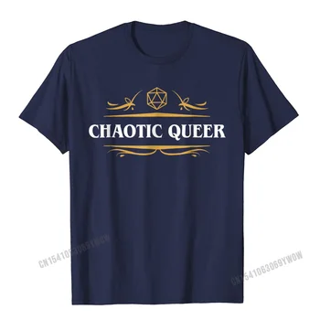 Изперкал е Хаотична Квир ЛГБТ Гордостта Многопластов тениска D20 Dice Camisas Мъжки памучен тениска За мъже Ежедневни Тениски По поръчка Нови