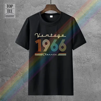 Vintage 1966 Весел Подарък за 55-ия рожден Ден на Тениска Модерен Ретро Тениска на Марката Harajuku Черни качулки Тениска с логото на Забавна тениска