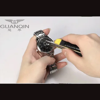 GUANQIN няколко часа Комплект Луксозни Часовници е от неръждаема стомана За мъже, за жени за любовници Дата на Седмица За мъже, Дамски ръчни часовници Кварцови часовници