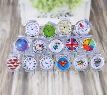 карикатура сладки детски часовници Прозрачни часовници силиций часовници дамски ежедневни часовници кристални дамски часовници Reloj Mujer 2019