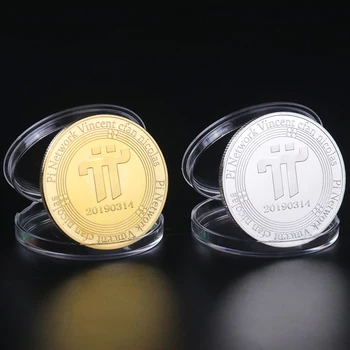 Нови Възпоменателни монети Pi Сребърни Позлатени Сувенири, Символи за Майнинга Виртуална Монета Изкуството на Украса на Възпоменателна Монета за Подарък