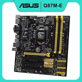 Asus Q87M-E в LGA 1150 Intel Q87 DDR3, 32 GB, HDMI, DVI USB3.0 Поддръжка 4790 До 4130 Процесори Micro ATX Оригиналната настолна дънната платка