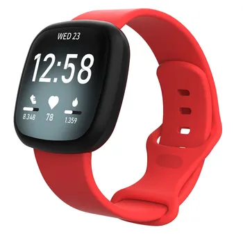 S L Размер Силиконов ремък за Fitbit Versa 3 Смарт часовник с Каишка с двойна каишка за жени и мъже Гривна за Fitbit Sense каишка Аксесоари