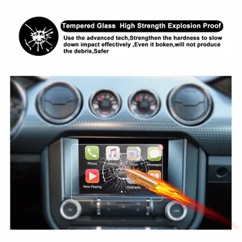 RUIYA Авто Навигационния Екран Протектор За Mustang GT sync 2 sync 3 8 инча 2017 GPS Сензорен Дисплей Автоматично Стикери за интериора